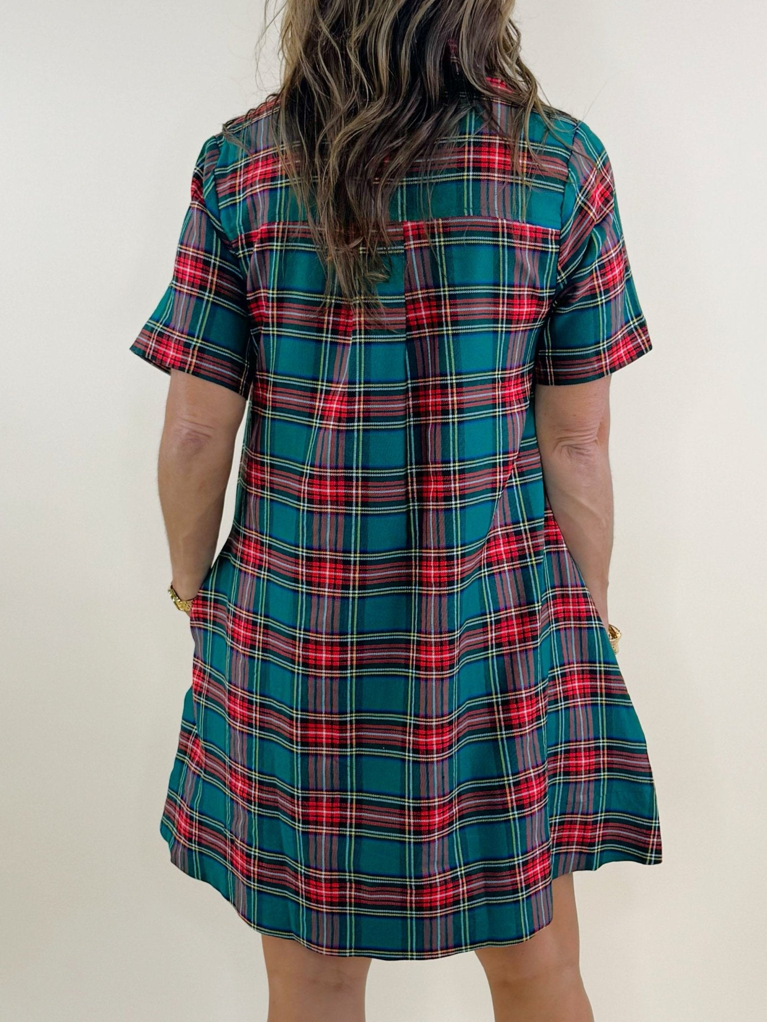 Merry Tartan Plaid Mini Dress - Jessi Jayne Boutique