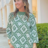 Olive Tile Knit Sweater - Jessi Jayne Boutique