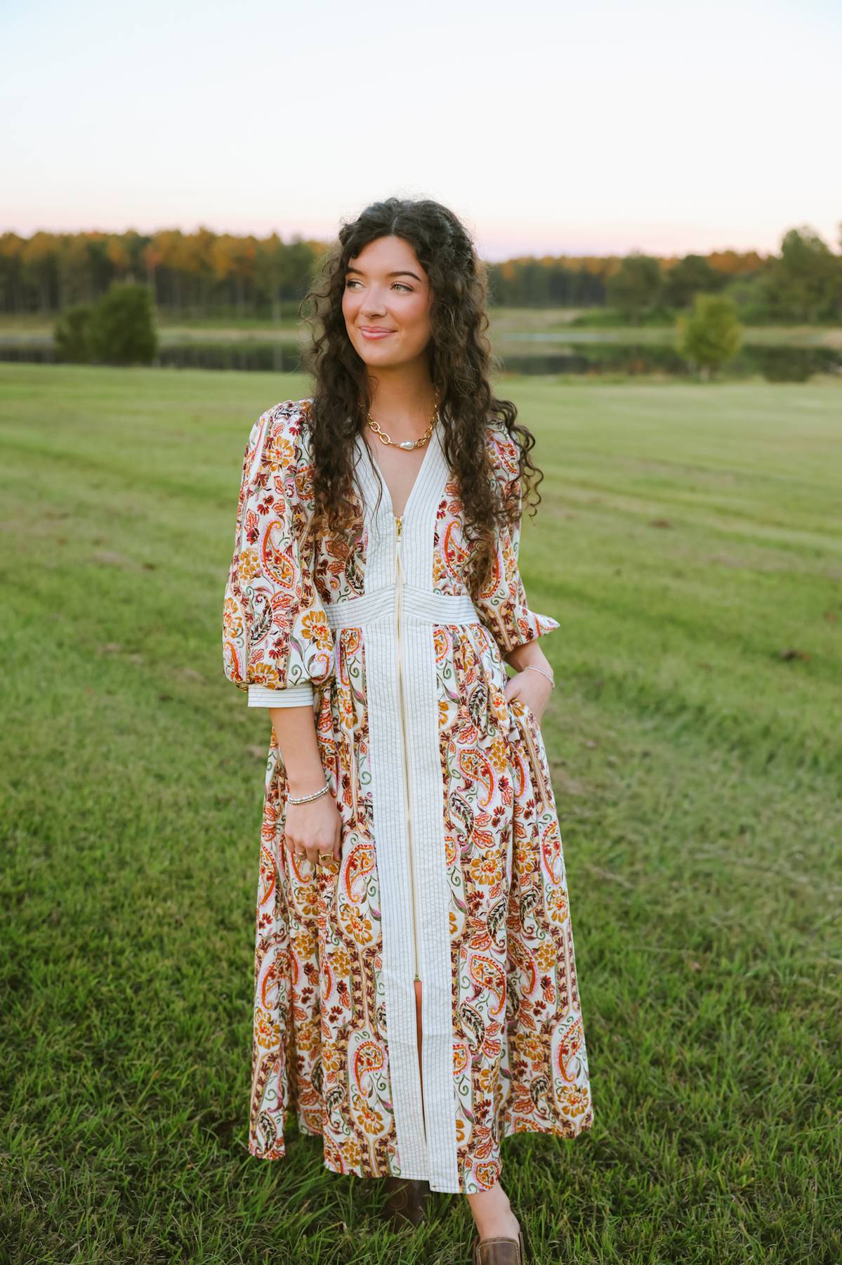 Paisley Garden Midi Dress - Jessi Jayne Boutique