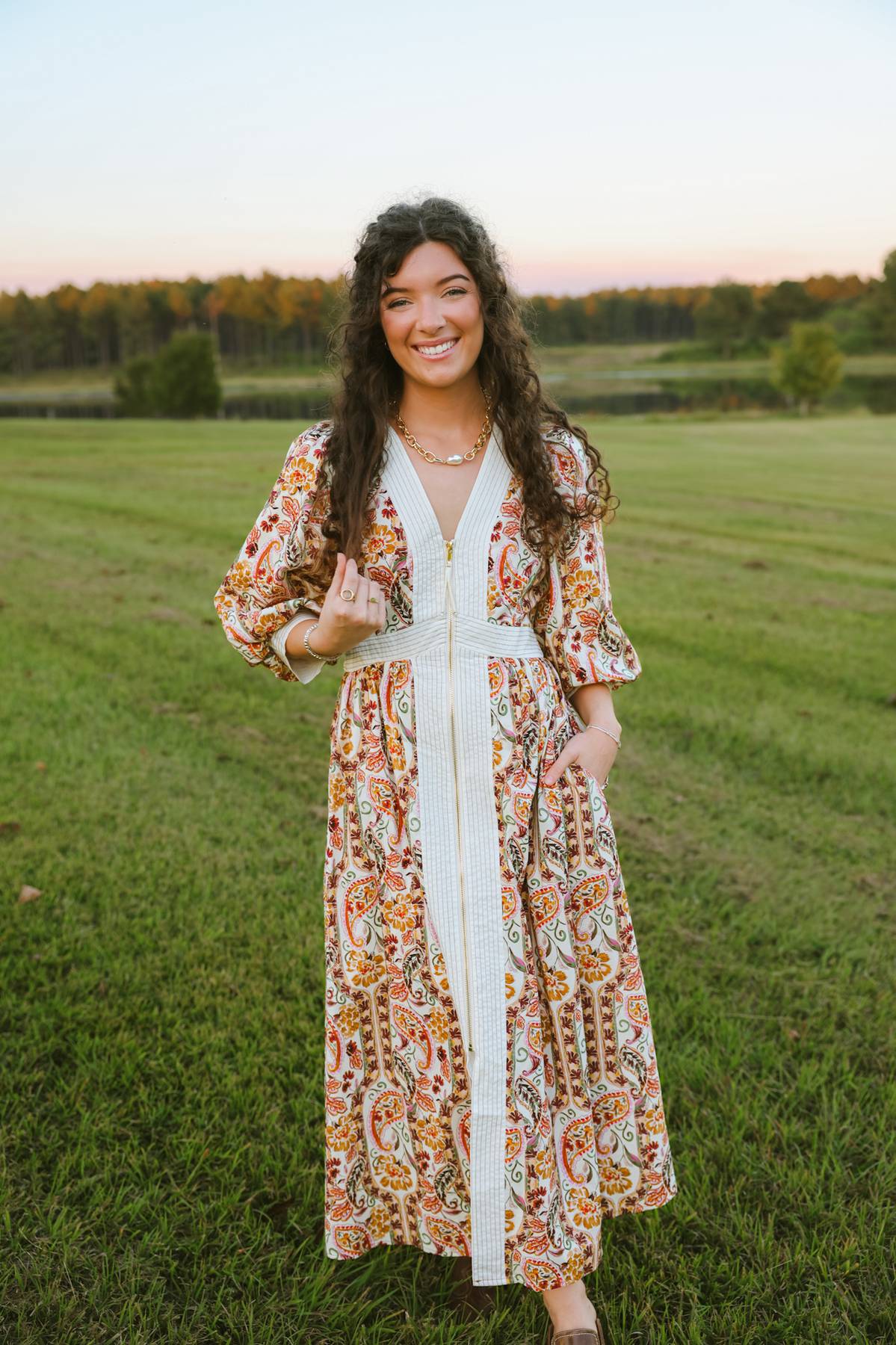 Paisley Garden Midi Dress - Jessi Jayne Boutique