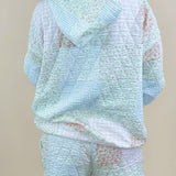 Sunkissed Coconut Quilted Pastel Floral Hoodie - Jessi Jayne Boutique