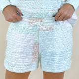 Sunkissed Coconut Quilted Pastel Floral Shorts - Jessi Jayne Boutique