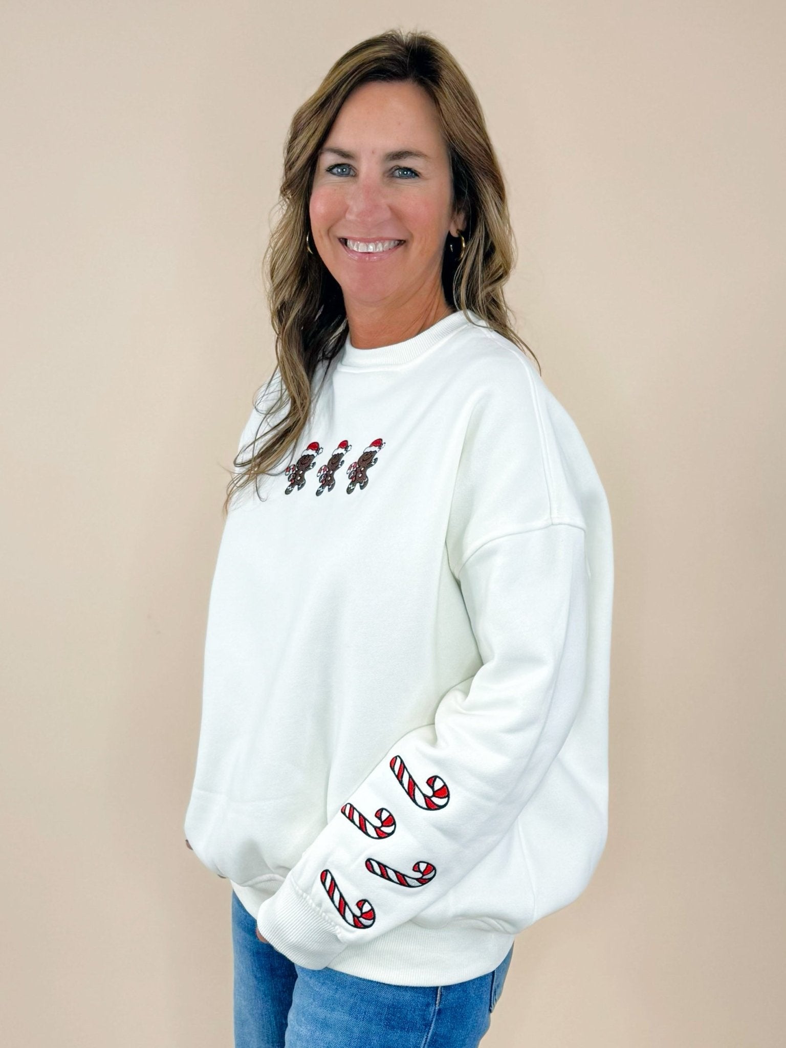 Sunkissed Coconut Gingerbread Recipe Embroidered Sweatshirt - Jessi Jayne Boutique