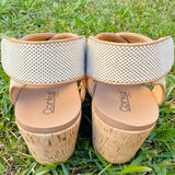 Corky Case Closed Caramel Combo Wedge - Jessi Jayne Boutique