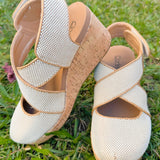 Corky Case Closed Caramel Combo Wedge - Jessi Jayne Boutique