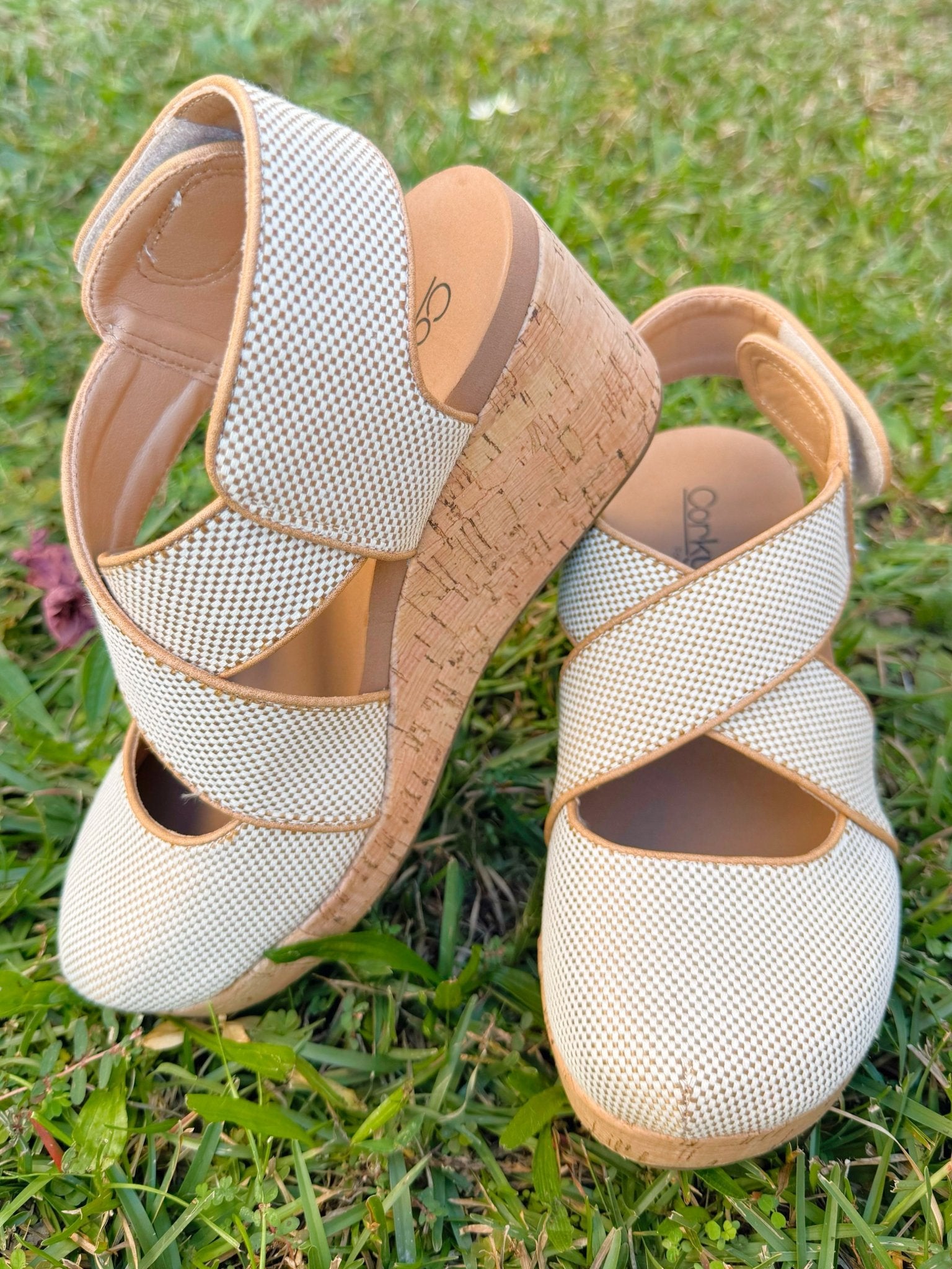 Corky Case Closed Caramel Combo Wedge - Jessi Jayne Boutique