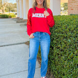 Merry Sequin Sleeve Sweatshirt - Jessi Jayne Boutique