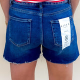 Risen Dark Cut to the Chase Denim Shorts - Jessi Jayne Boutique