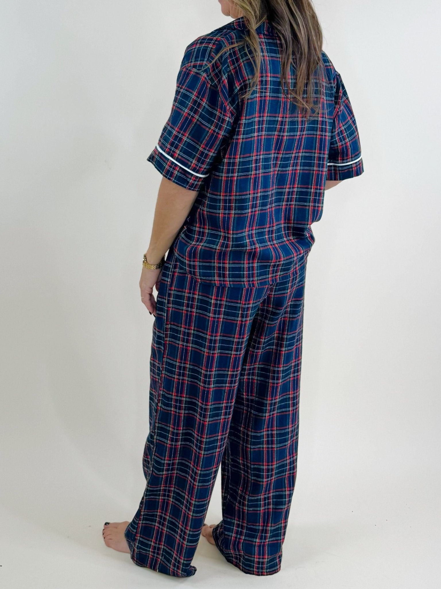 Merry Plaid Pajama Pants Set - Jessi Jayne Boutique