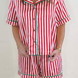 Candy Cane Lane Satin Pajama Set - Jessi Jayne Boutique
