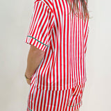 Candy Cane Lane Satin Pajama Set - Jessi Jayne Boutique