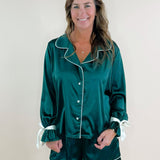 Evergreen Satin Pajama Set - Jessi Jayne Boutique
