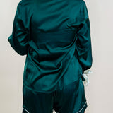 Evergreen Satin Pajama Set - Jessi Jayne Boutique