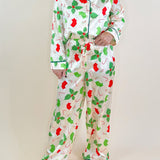 Holly Jolly Satin Pajama Pants Set - Jessi Jayne Boutique