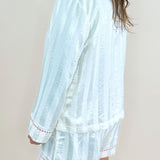 Candy Cane Satin Shorts Pajama Set - Jessi Jayne Boutique