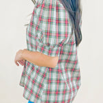 Taupe Highland Charm Plaid Blouse - Jessi Jayne Boutique