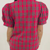 Red Highland Charm Plaid Blouse - Jessi Jayne Boutique