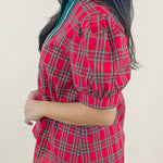 Red Highland Charm Plaid Blouse - Jessi Jayne Boutique