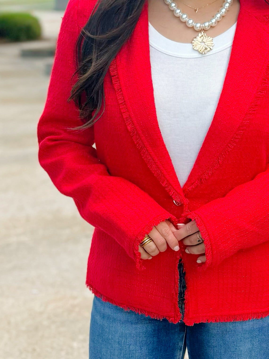 Power Move Tweed Blazer - Jessi Jayne Boutique