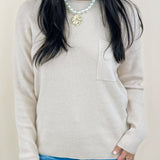 Soft Whisper Oatmeal Waffle Knit Top - Jessi Jayne Boutique