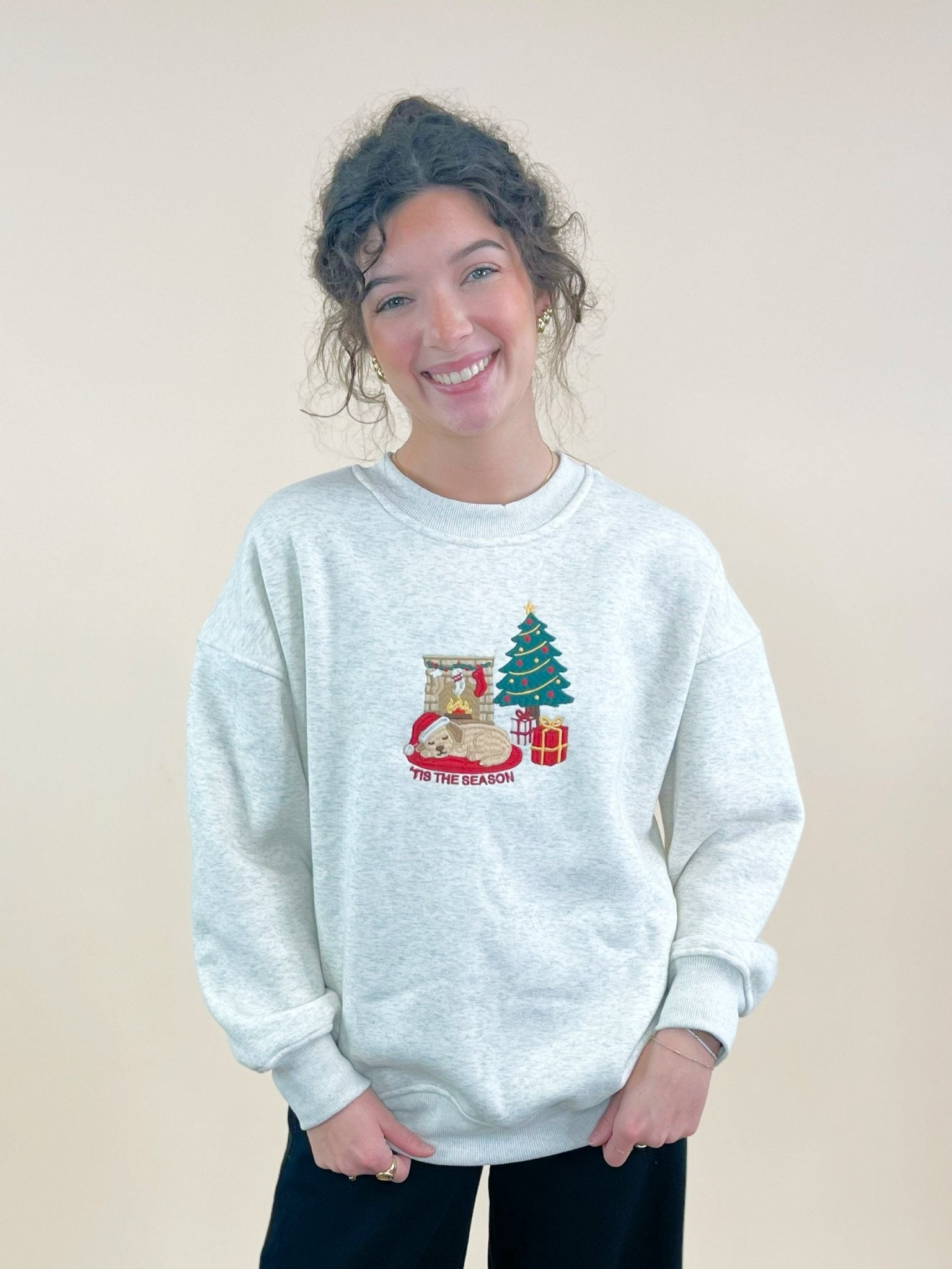 ’Tis the Season Puppy Sweatshirt - Jessi Jayne Boutique