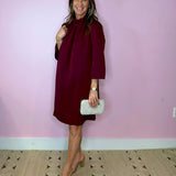 Sangria Sunrise Maroon dress - Jessi Jayne Boutique
