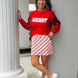 Candy Cane Stripes Skort - Jessi Jayne Boutique