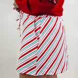 Candy Cane Stripes Skort - Jessi Jayne Boutique