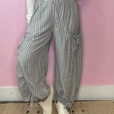 Be Bold Charcoal Stripe Cargo Pants - Jessi Jayne Boutique