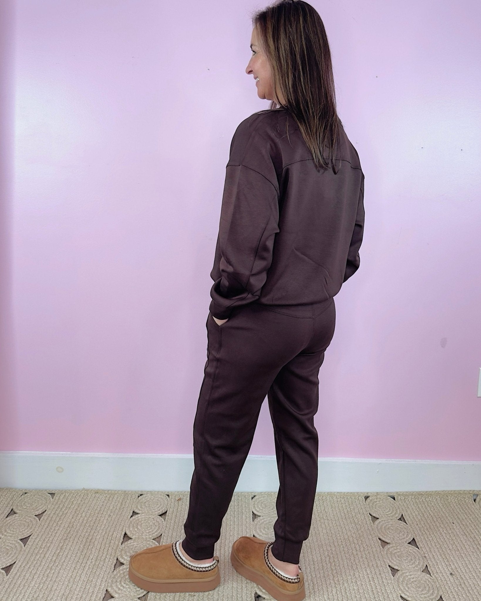 Butter Soft Crew neck Scuba Sweatshirt And Jogger Set (4 colors) - Jessi Jayne Boutique