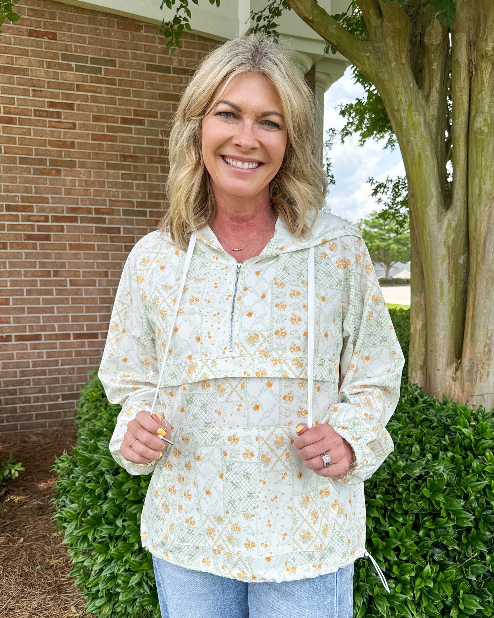 Meadow Breeze Hooded Windbreaker - Jessi Jayne Boutique