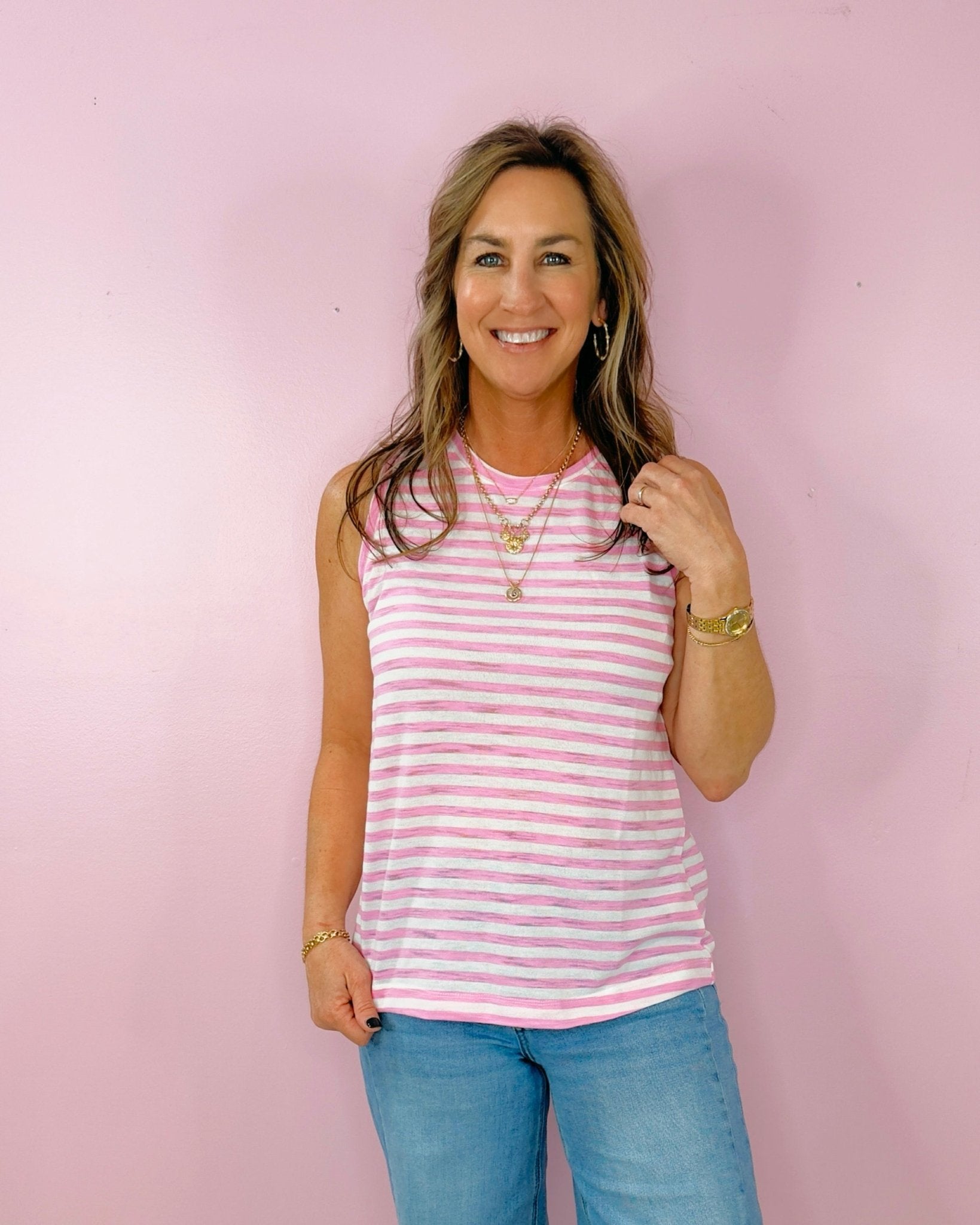 Boardwalk Striped Tank - Jessi Jayne Boutique