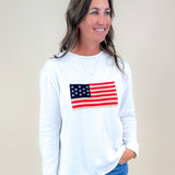 Star - Spangled Long Sleeve Top - Jessi Jayne Boutique