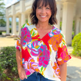 Hibiscus Heatwave Top - Jessi Jayne Boutique