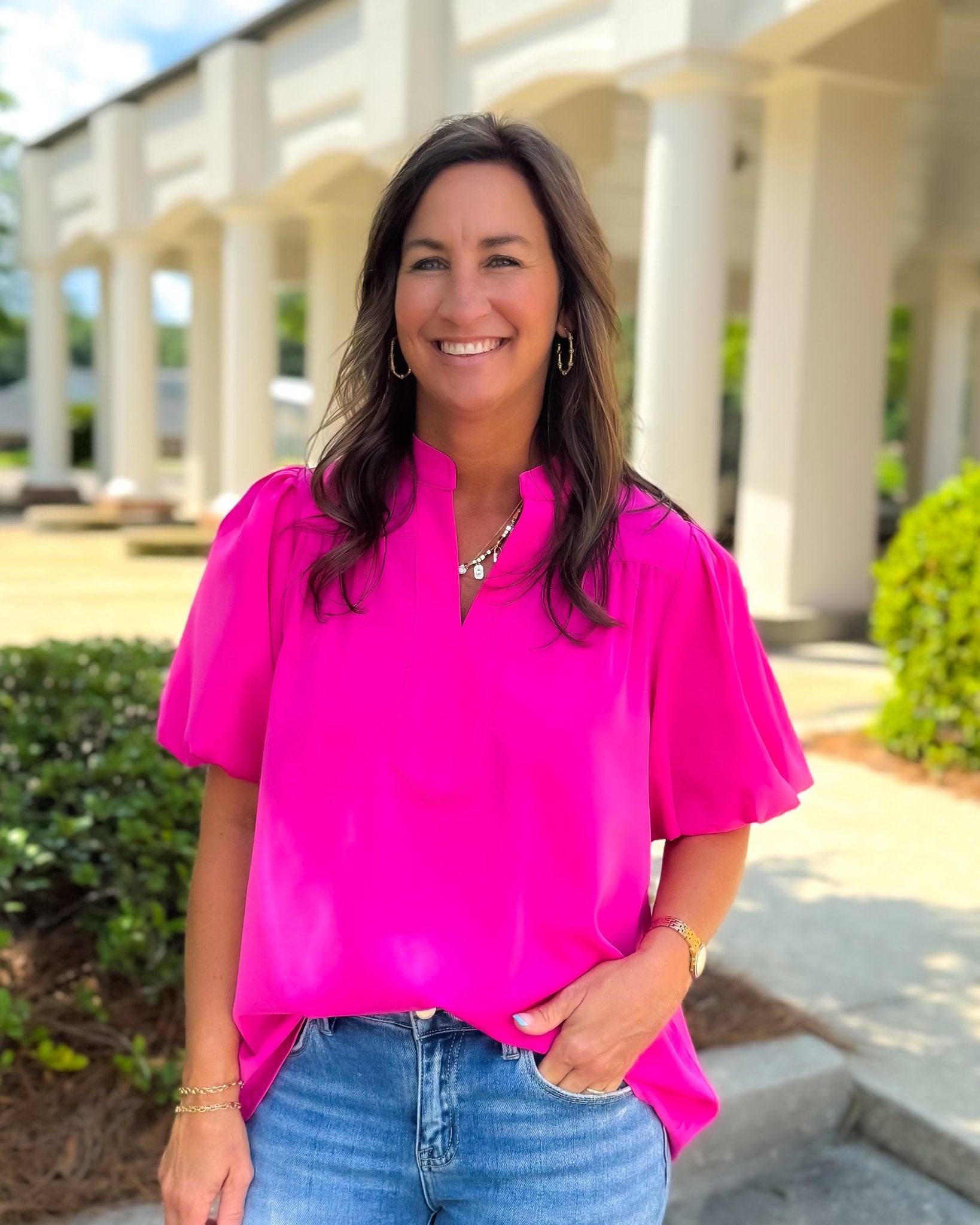 The Pop Luxe Blouse - Jessi Jayne Boutique