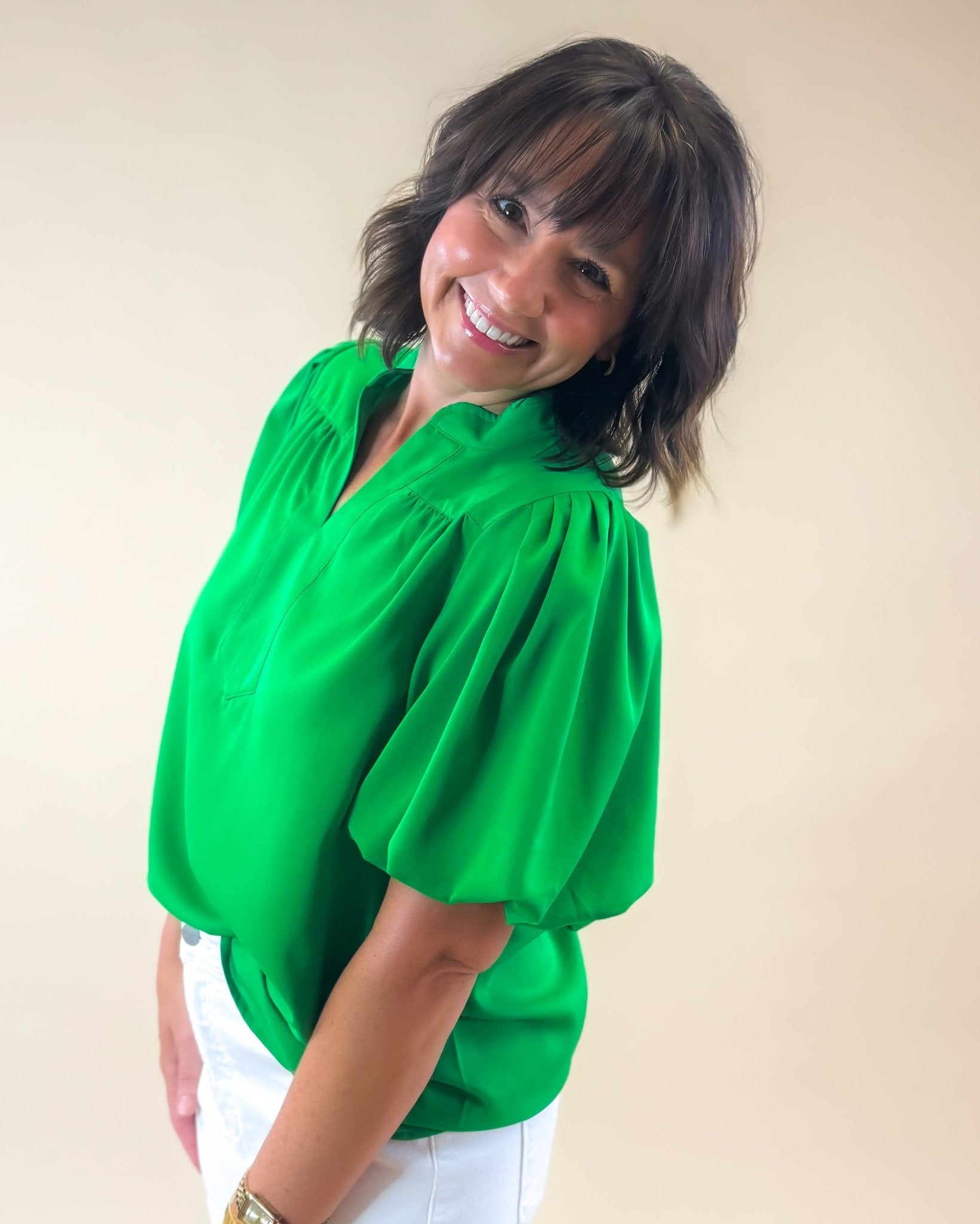 The Pop Luxe Blouse - Jessi Jayne Boutique