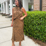 Wild Whisper Mock Neck Skirt Set - Jessi Jayne Boutique
