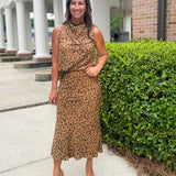 Wild Whisper Mock Neck Skirt Set - Jessi Jayne Boutique