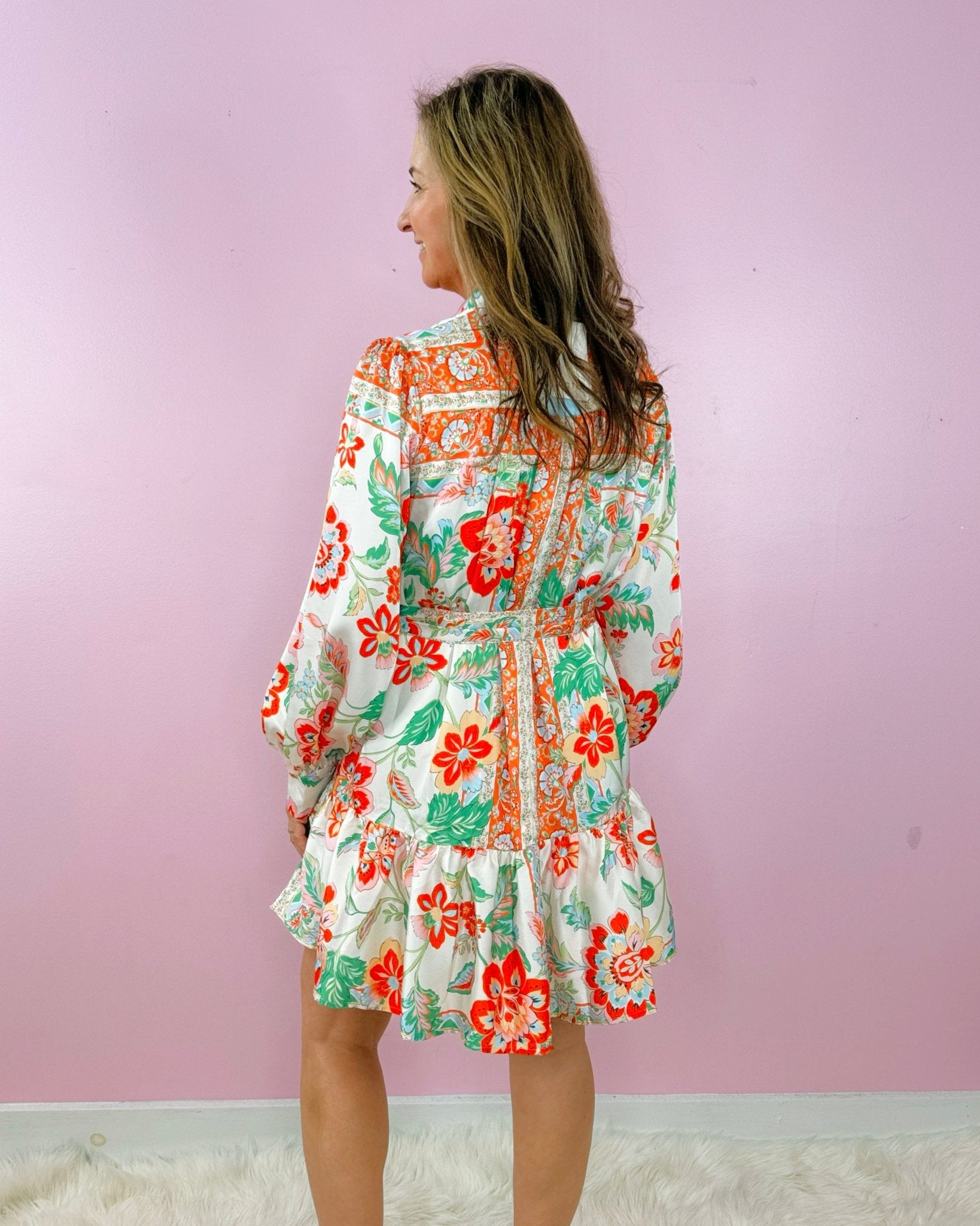 Garden Party Belted Mini Dress - Jessi Jayne Boutique
