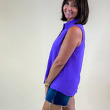 The Weekend Button - Up Sleeveless Top - Jessi Jayne Boutique
