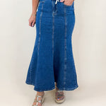 Wave Maker Denim Mermaid Skirt - Jessi Jayne Boutique