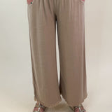 Fray Day Linen Pants – Latte - Jessi Jayne Boutique