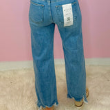 Rebel Edge Cropped High Rise Jeans - Jessi Jayne Boutique