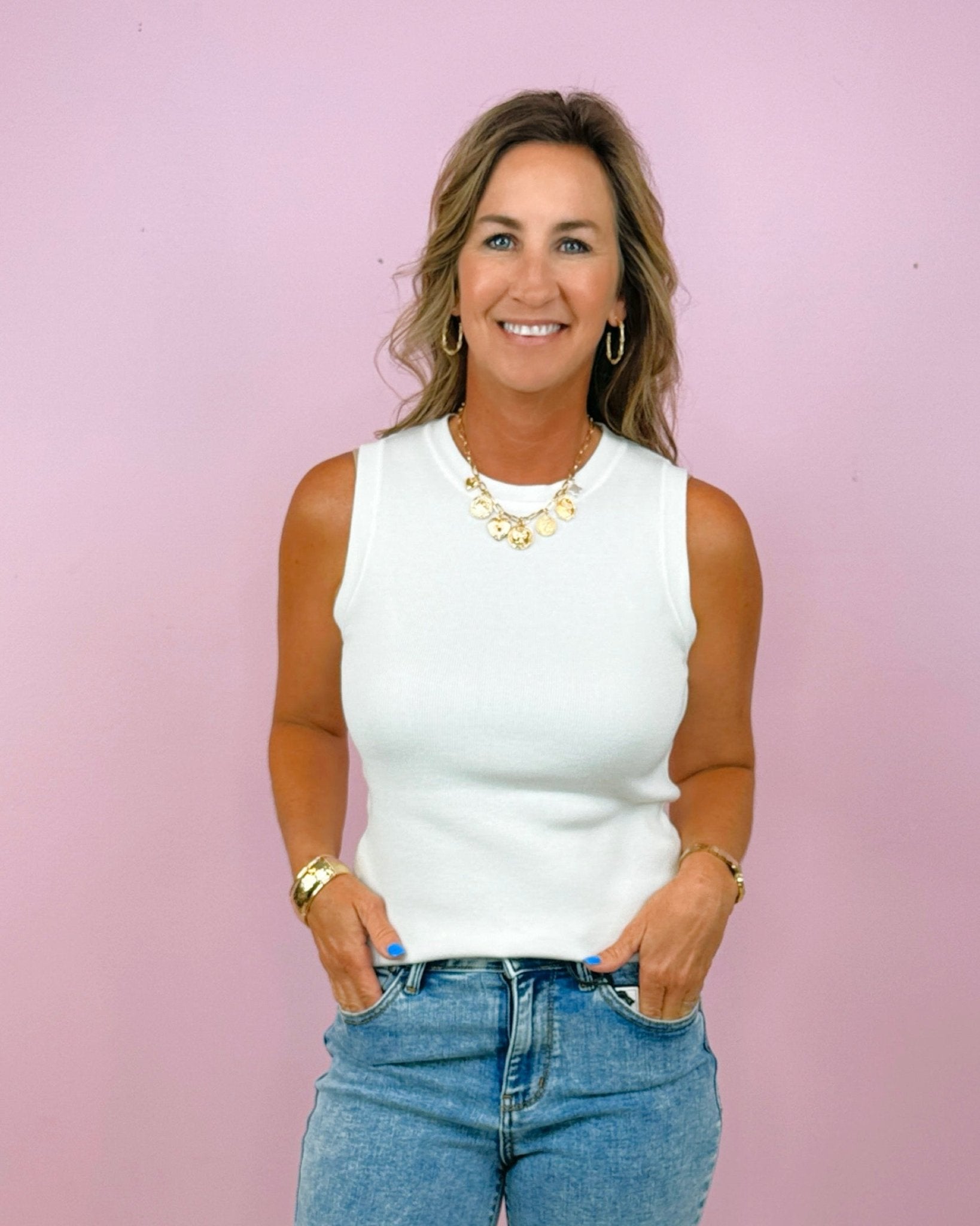 Luxe Ribbed Sweater Tank - Jessi Jayne Boutique