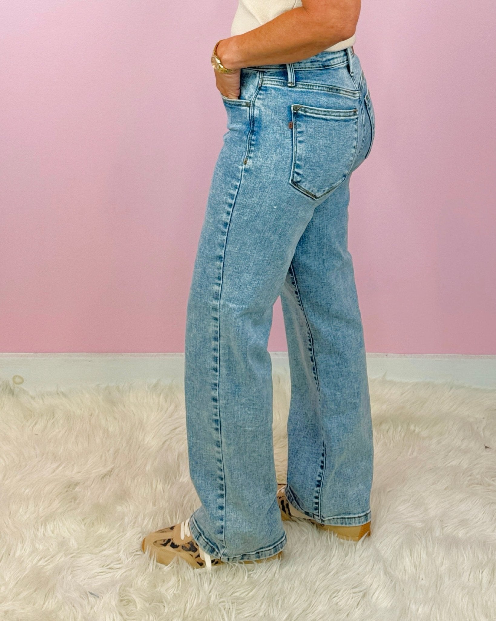 Judy Blue Stone Wash Straight Fit Jeans - Jessi Jayne Boutique