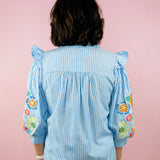 Petal Parade Embroidered Blouse - Jessi Jayne Boutique