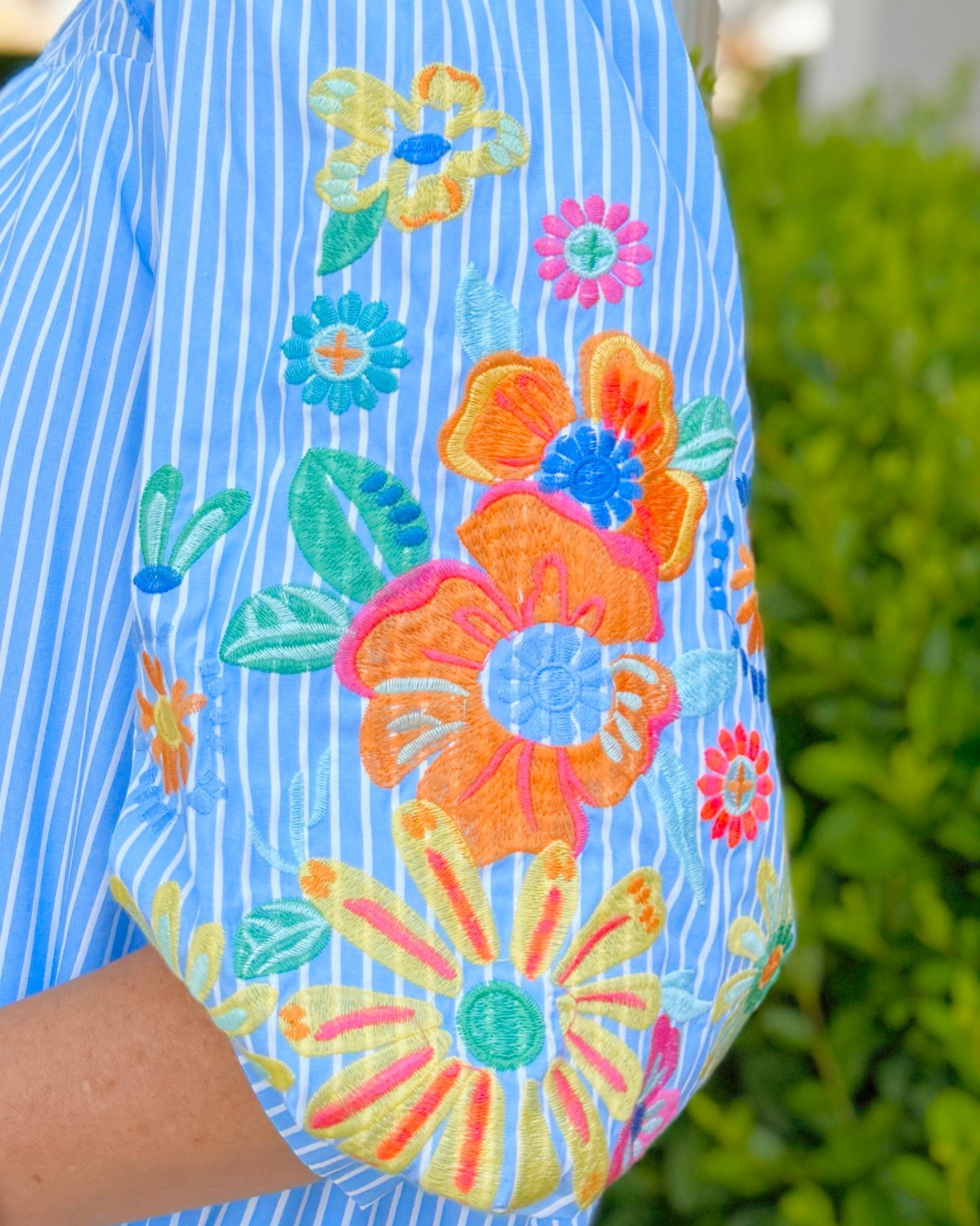 Petal Parade Embroidered Blouse - Jessi Jayne Boutique