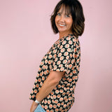 Retro Rose Garden Blouse - Jessi Jayne Boutique