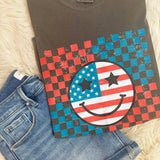 Red, White and Smiles Graphic Tee - Jessi Jayne Boutique