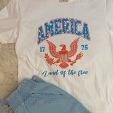 America Land of the Free Graphic Tee - Jessi Jayne Boutique